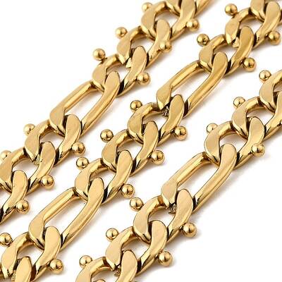 Ion Plating(IP) 304 Stainless Steel Figaro Chains