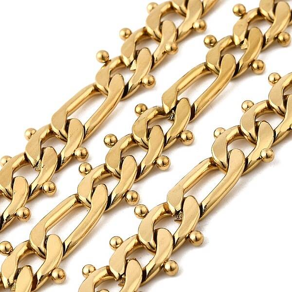 Ion Plating(IP) 304 Stainless Steel Figaro Chains