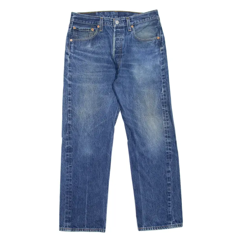 LEVI'S 501 Jeans Mens Blue Regular Straight 90s Stone Wash W30 L26