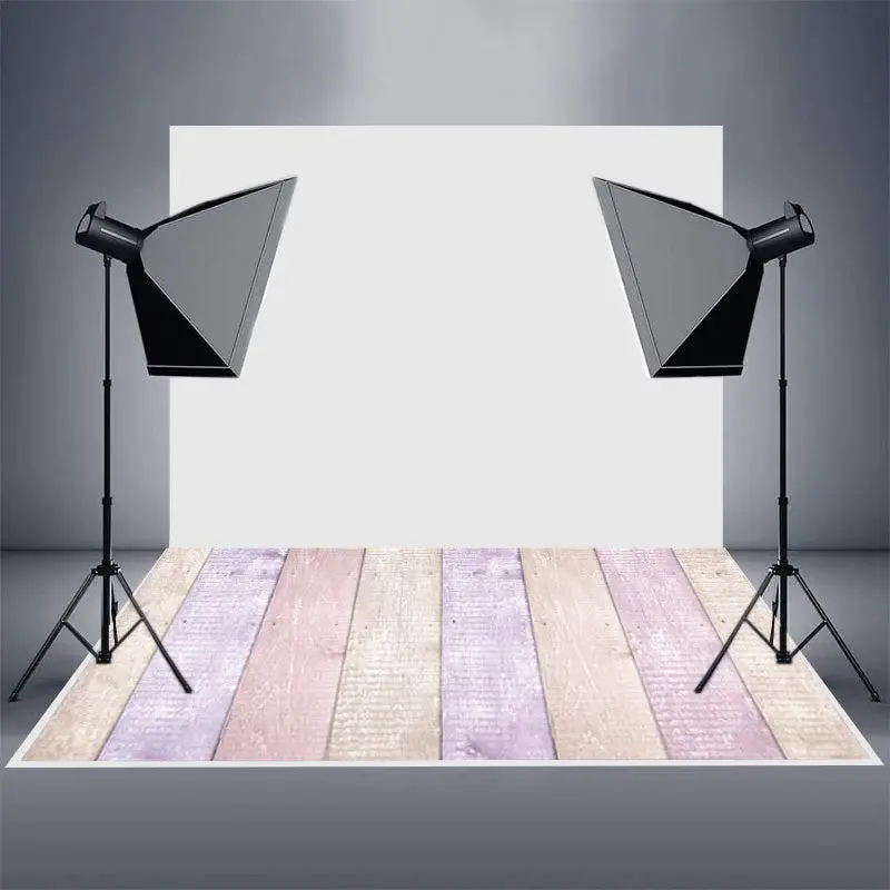 Candy Purple Vertical Photo Wood Rubber Floor Mat - Aperturee