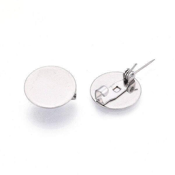 304 Stainless Steel Brooch Cabochon Settings