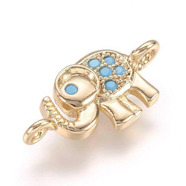 Brass Micro Pave Cubic Zirconia Links