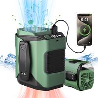 Upgrade Personal Portable Waist Clip Fan,Rechargeable 5000mAh Battery Power bank,10 Speeds 5300RPM Strong Airflow, LED Light,...