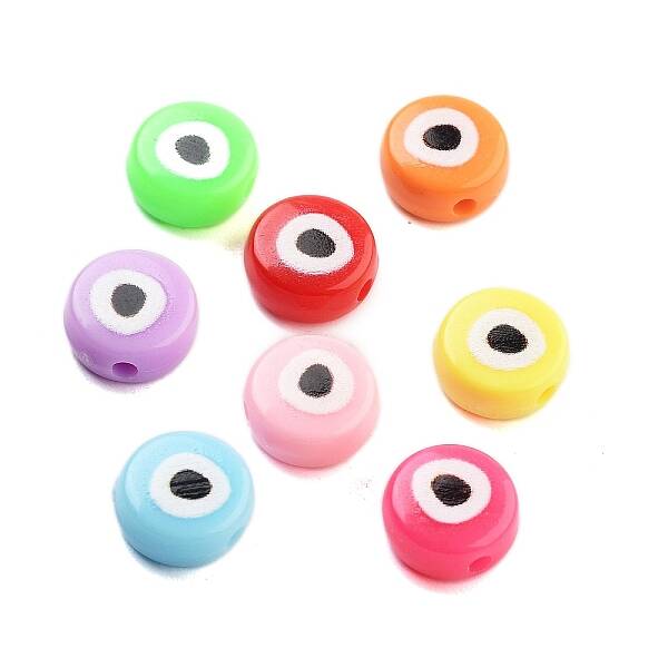 Opaque Printed Acrylic Beads