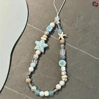 Ocean Themed Beaded Phone Chain, Creative Anti-lost Phone Lanyard, Fashion Phone Strap for Women & Girls, Decoration Accessor...