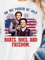 On the Fourth Of July Boats Hoes And Freedom , Funny Step Brothers Beer Shirt , Step Brothers T Shirt , Funny 4th Of July Shi...