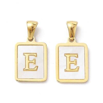 Ion Plating(IP) 304 Stainless Steel Pave Shell Pendants