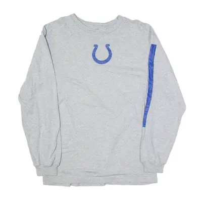 REEBOK NFL Indianapolis Colts T-Shirt Grey Long Sleeve Womens XL