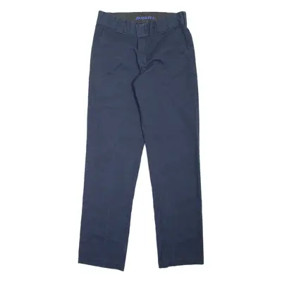DICKIES Workwear Womens Trousers Blue Slim Tapered W28 L31