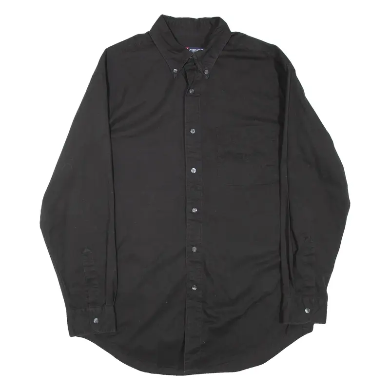 CHAPS RALPH LAUREN Mens Plain Shirt Black Long Sleeve M