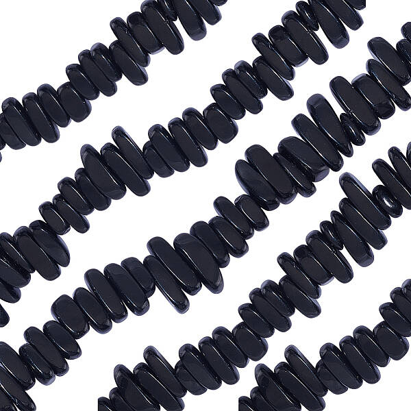 1 Strand Natural Black Stone Beads Strands