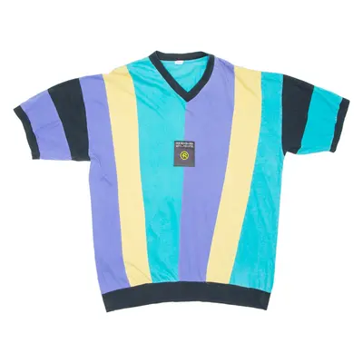 Next Century Sports Wear Mens T-Shirt Blue V-Neck XL