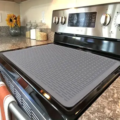 Silicone Stove Top Mat, Heat Resistant Stove Cover Mat, Kitchen Gadgets Non-slip Stove Protector, Kitchen Cooking Accessories...