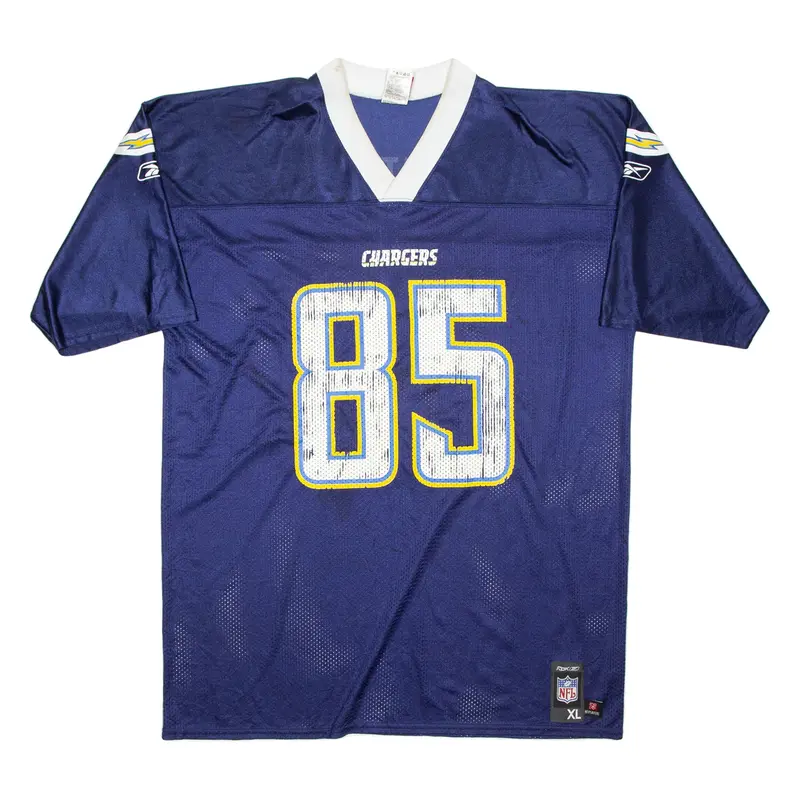 NFL Mens Chargers Jersey Blue USA V-Neck XL