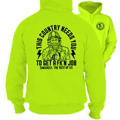 Your Country Needs You - Safety Yellow Hoodie