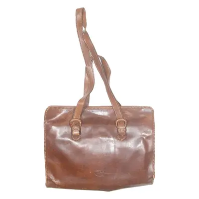 THE BRIDGE Mens Laptop Bag Brown Leather
