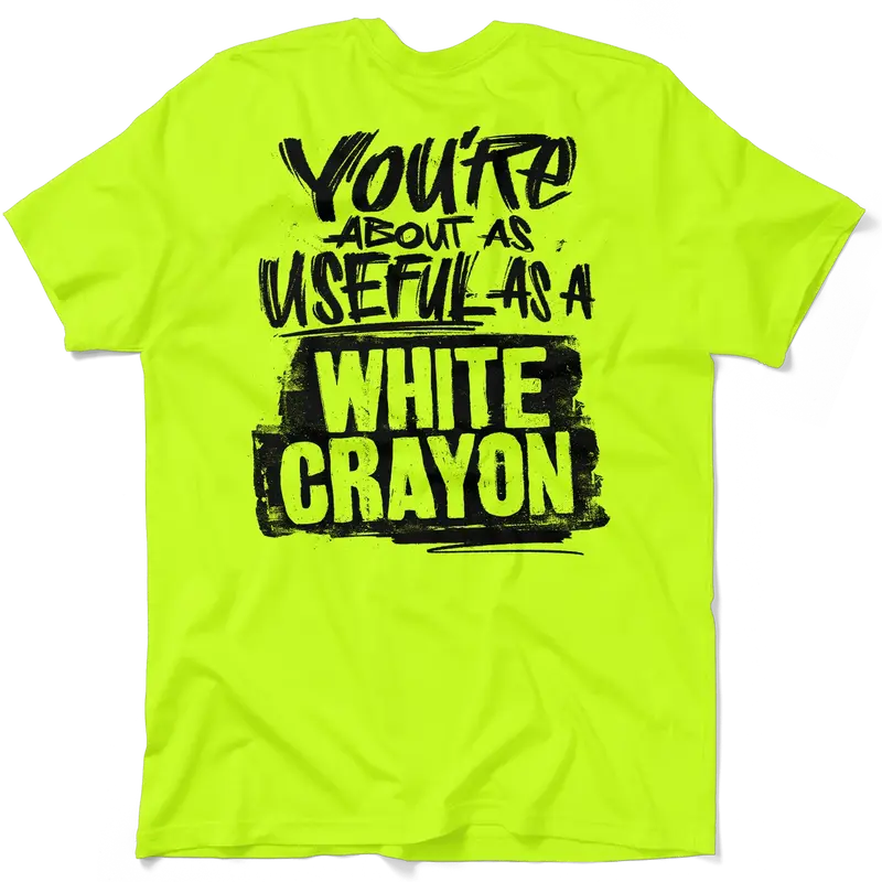White Crayon - Safety Yellow T-Shirt