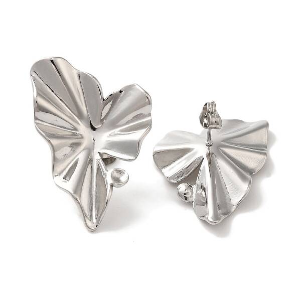 304 Stainless Steel Heart Stud Earrings