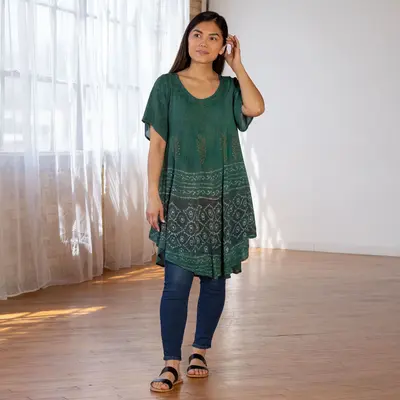 Emerald Bay Short Sleeve Tunic - OSFM Plus