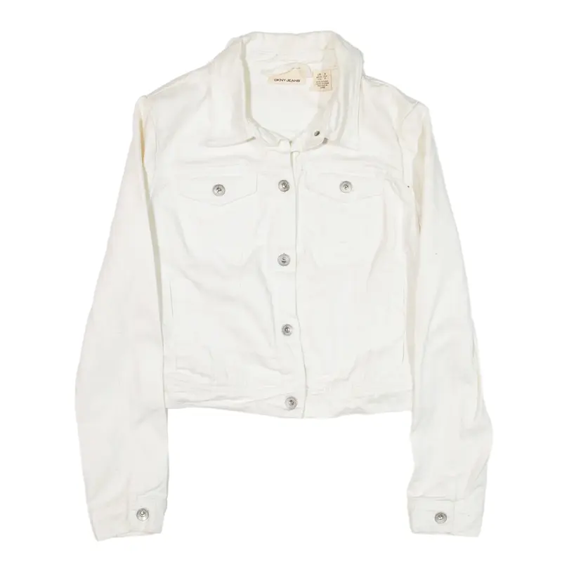 DKNY Denim Jacket White Womens S