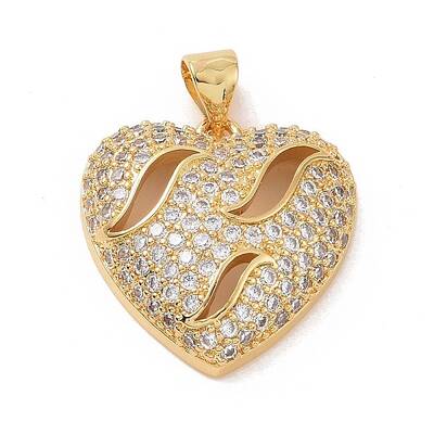 Brass Micro Pave Cubic Zirconia Pendants