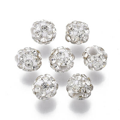 Polymer Clay Rhinestone Beads