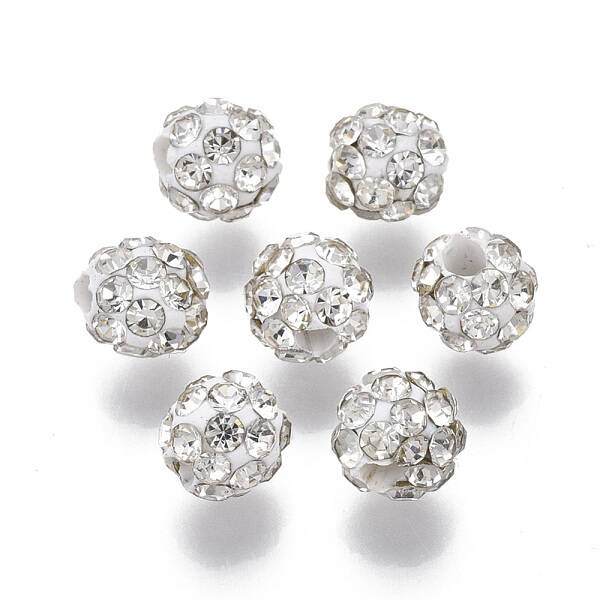 Polymer Clay Rhinestone Beads