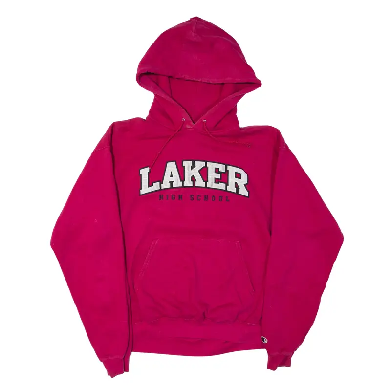 CHAMPION Laker High School USA Hoodie Pink Pullover Womens L