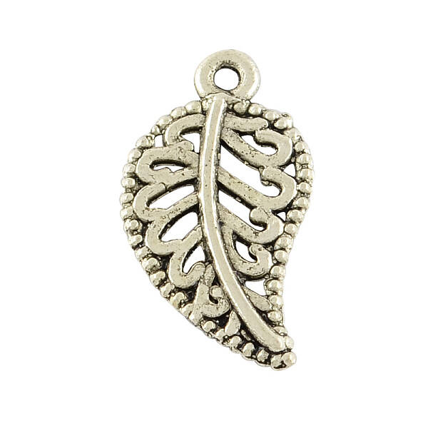 Tibetan Style Alloy Leaf Pendants