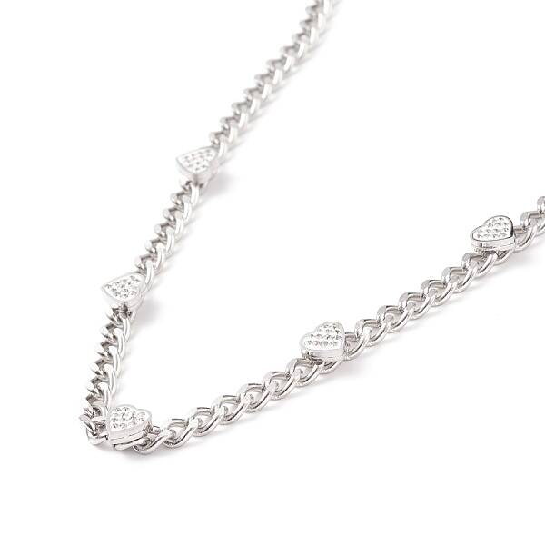 Crystal Rhinestone Heart Pendant Necklace