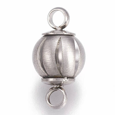 304 Stainless Steel Magnetic Clasps with Loops
