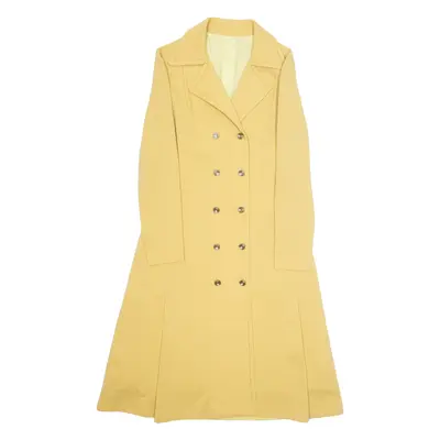Womens Overcoat Jacket Beige Wool M