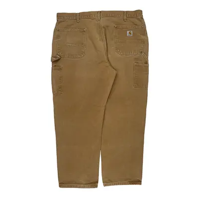 Carhartt Double Knee Carpenter Trousers - 40W 29L Brown Cotton | Size: 40″ waist