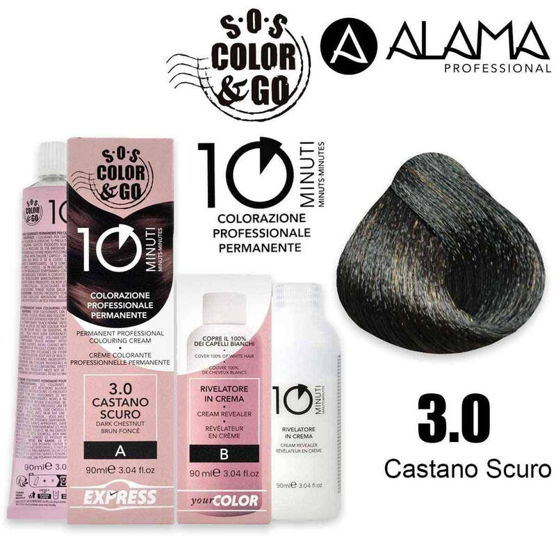 Alama Professional Permanent Coloring Set In 10 Minutes - 3.0 Dark Brown