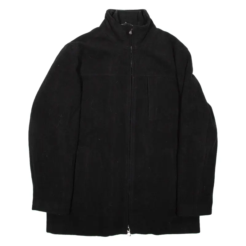 CALVIN KLEIN Double Zip Mens Overcoat Coat Black M