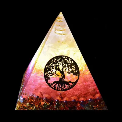 Crystal stone pyramid decoration | Size: 6CM