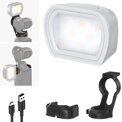 NEEWER M21 BASIC Magnetic Auxiliary Light Compatible with DJI OSMO Pocket 3 Gimbal Camera Creator Combo, Rechargeable Mini LE...