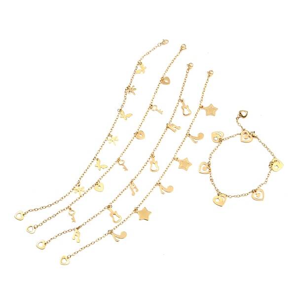 304 Stainless Steel Charm Anklets