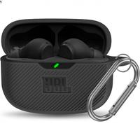 for JBL Vibe 200TWS/JBL Vibe Beam Case Cover, Silicone Protective Shock Cover Compatible with JBL Vibe 200TWS（ Black）（W...