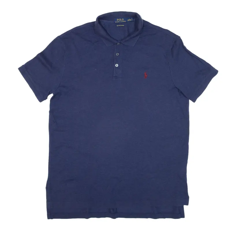 POLO RALPH LAUREN Polo Shirt Blue Short Sleeve Mens L