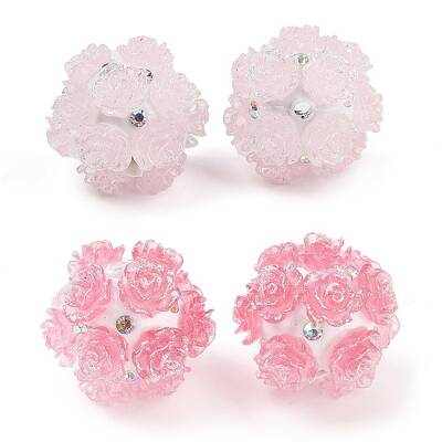 Acrylic Handmade Luminous Polymer Clay Rhinestone Beads