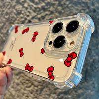 Sanrio Quad-Corner Protection Space-Grade Super Cute Bow Hello Kitty Shockproof Anti-Drop Full-Coverage Phone Case Compatible...
