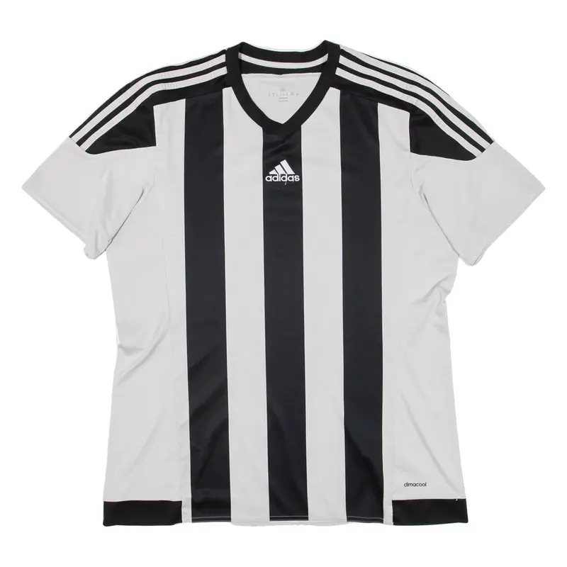 ADIDAS Mens Football Shirt Jersey Black V-Neck XL