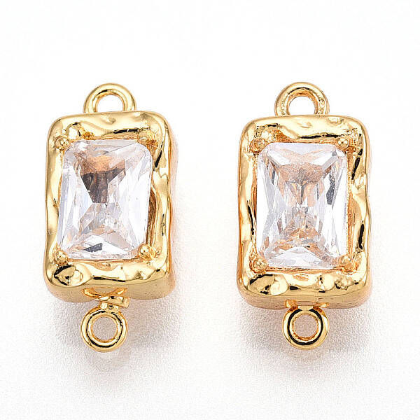 Brass Micro Pave Clear Cubic Zirconia Box Clasps