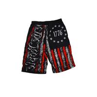 Men's American Flag Beach Shorts - 100% Polyester Quick-Dry for Summer, 4th of July & Pool Parties, Lightweight Skin-Friendly...
