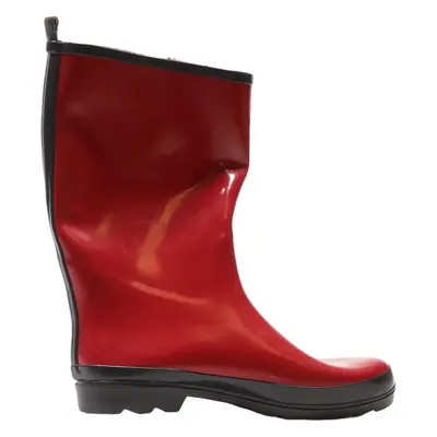 Wellie Boots Red Synthetic Womens UK 7