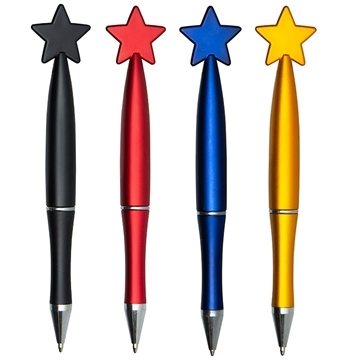 150 Custom Star Pens - Metal Look