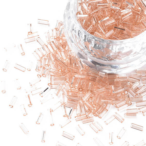 Transparent Glass Bugle Beads