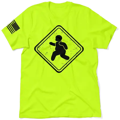 Fatty Crossing - Safety Yellow T-Shirt