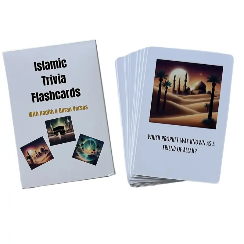 Islamic Trivia Cards with Hadith & Quran Verses, Islamic Game Card, Islamic quiz game, Muslim Trivia, Muslim Gift, Islamic Gi...